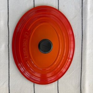 Le Creuset Flame Orange Oval #33 Enameled Cast Iron Replacement Lid